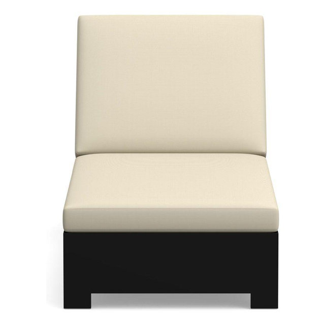 Cushion Only: Malibu Outdoor Platform Single Chaise High Performance Canvas; Natural