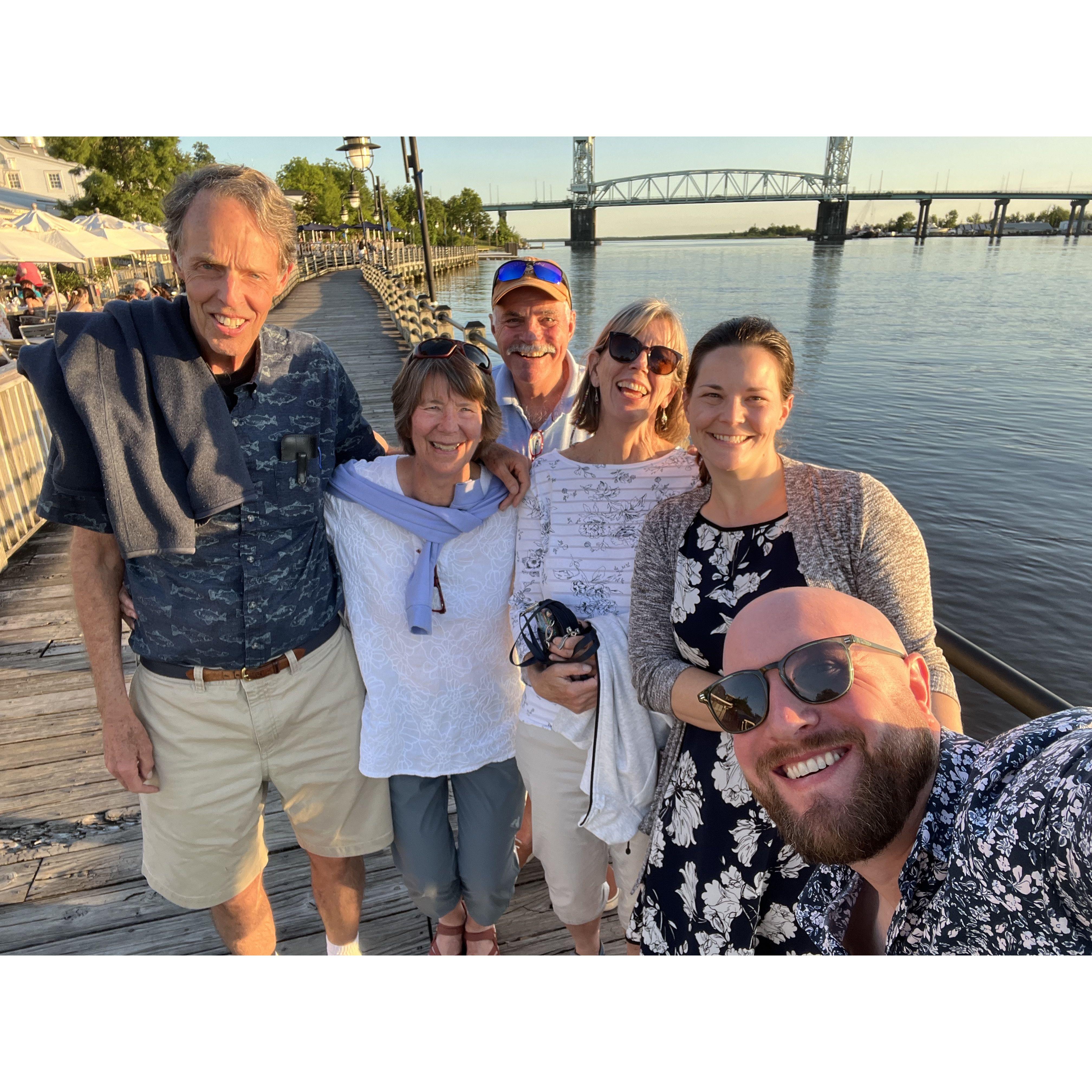 Post dinner Riverwalk stroll with Christine's family