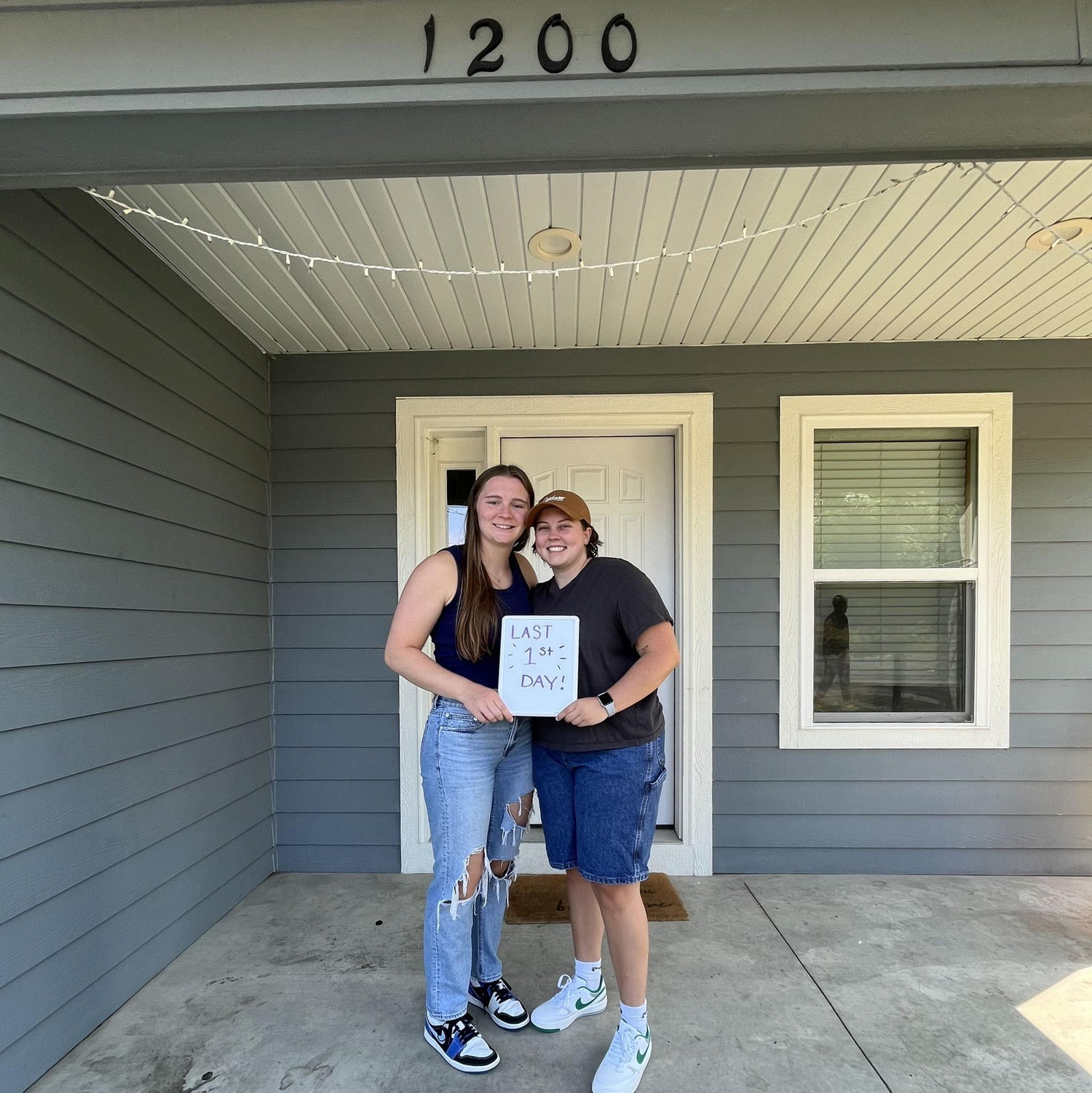 September 2024: First day of senior year! We also moved into a house together with some of our friends!