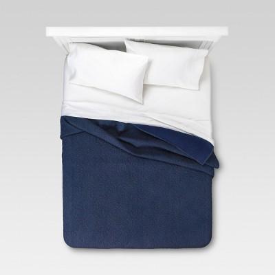 Blue All-Over Stitched Chambray Quilt (Full/Queen) - Threshold™