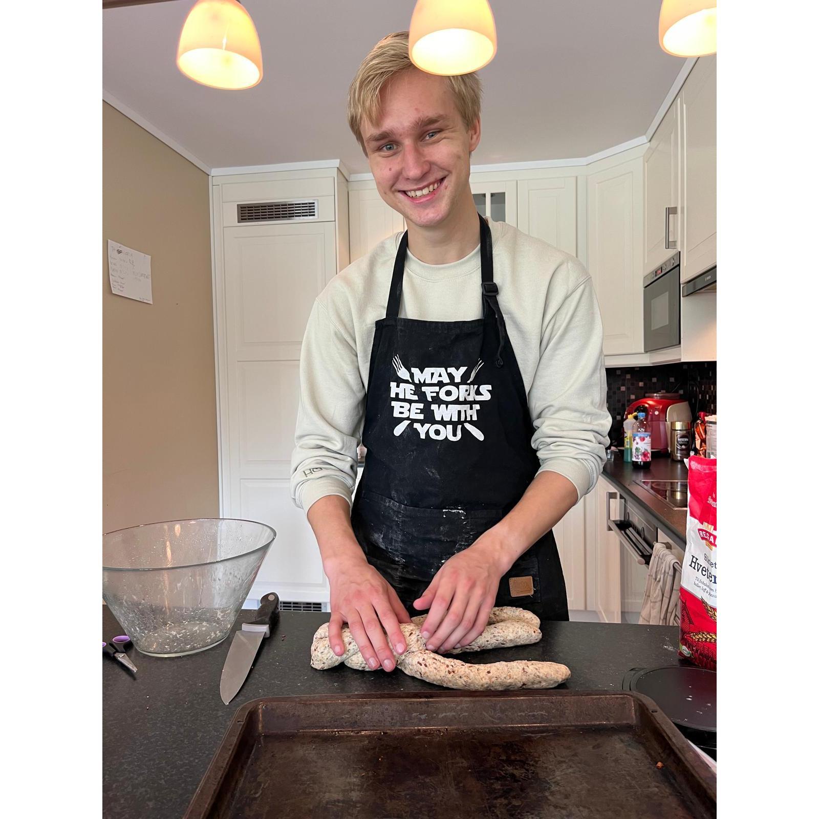 One of Marius' passions: baking bread! Fall 2023
