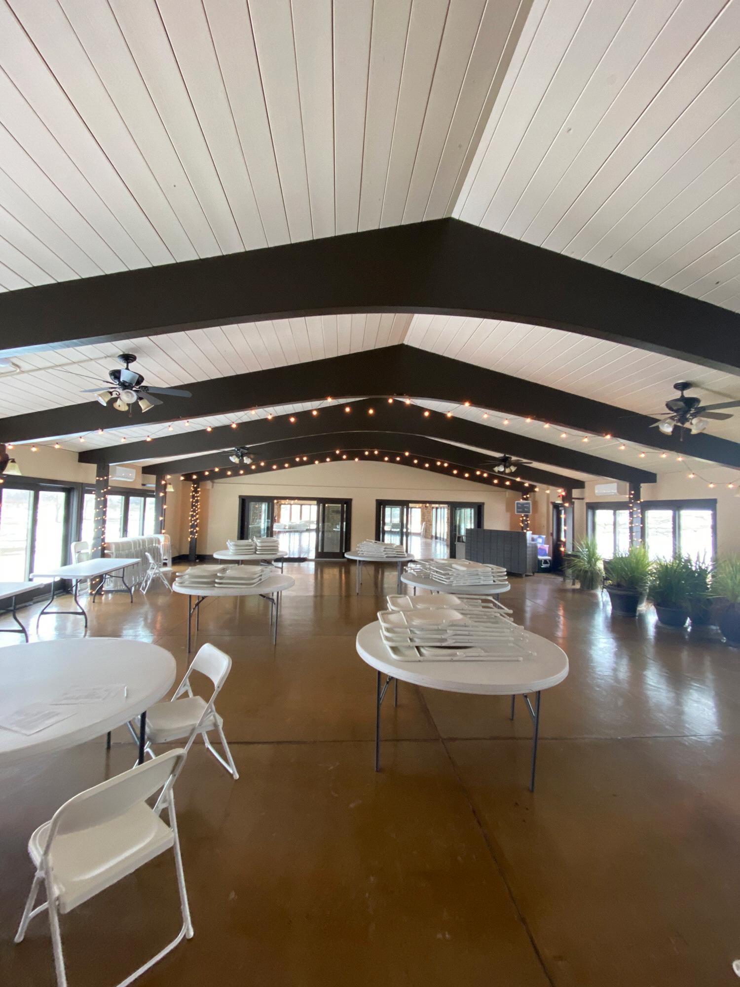 Side #2 of venue. Looking towards fireplace