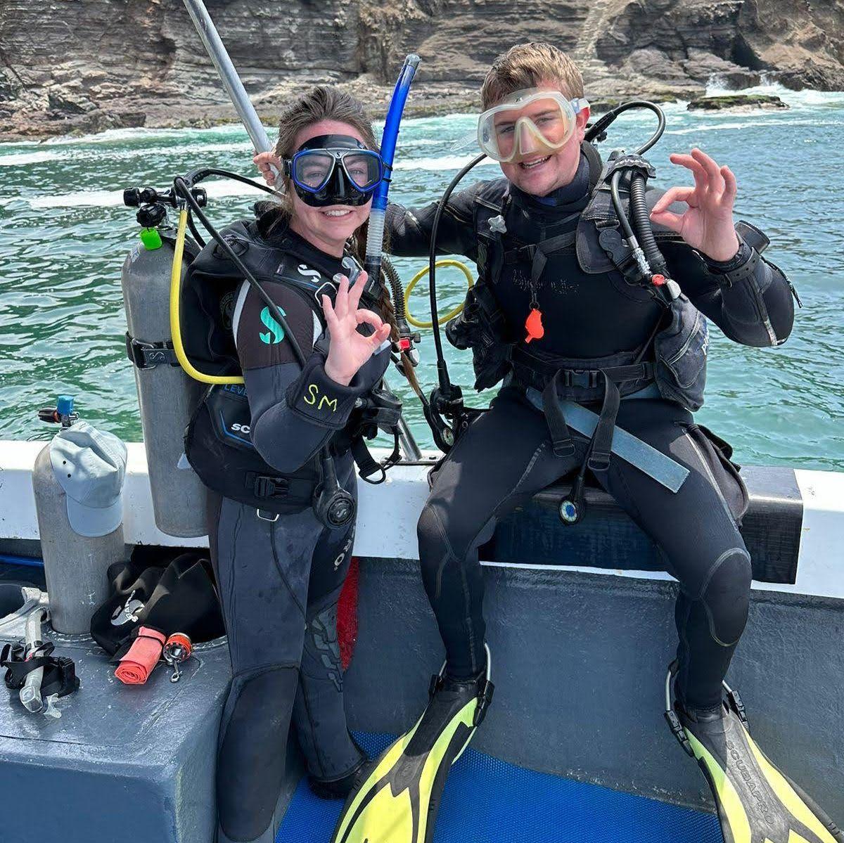 We got PADI scuba-certified together on our trip to Peru!