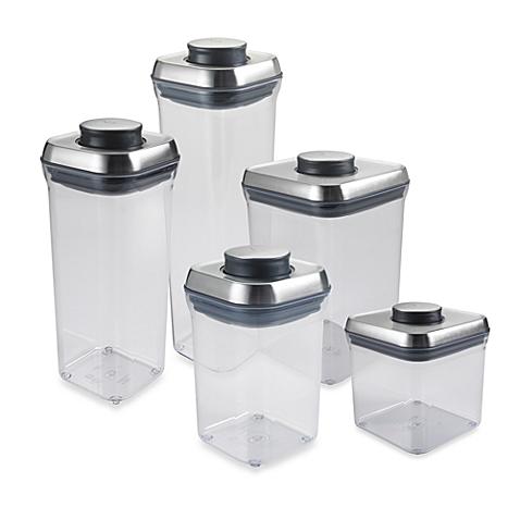 OXO SteeL® 0.9-Quart POP Square Food Storage Container