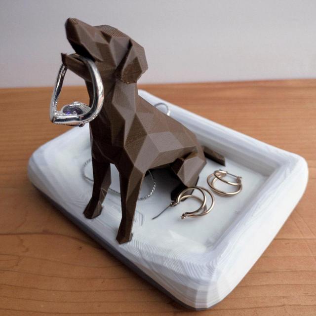 Dog Ring Holder with Dog Bed Ring Dish -...