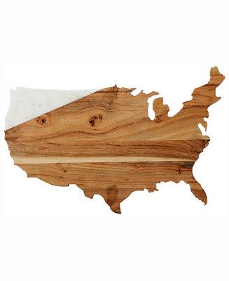 Marble & Wood Map Board