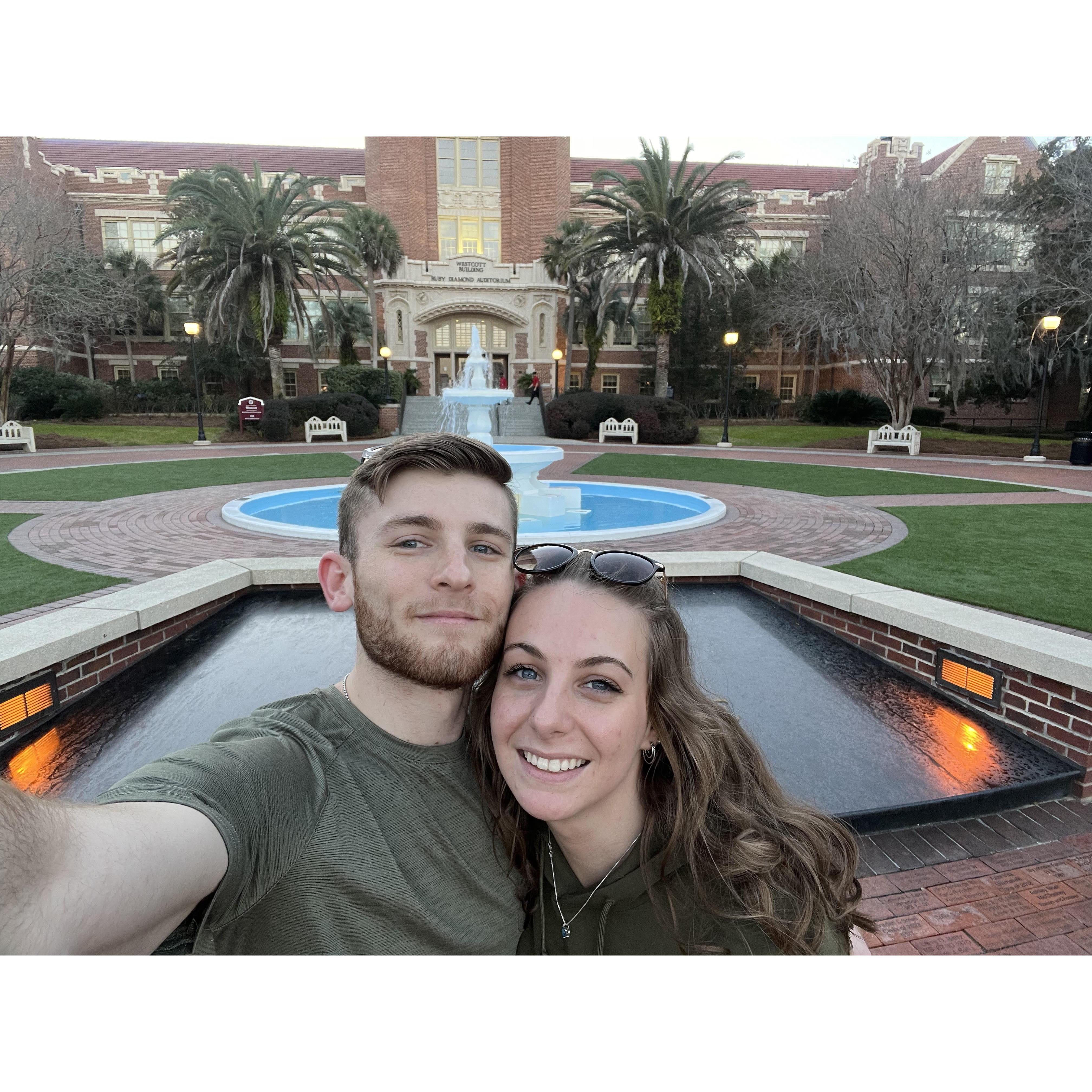 Where we were first spotted out by family together