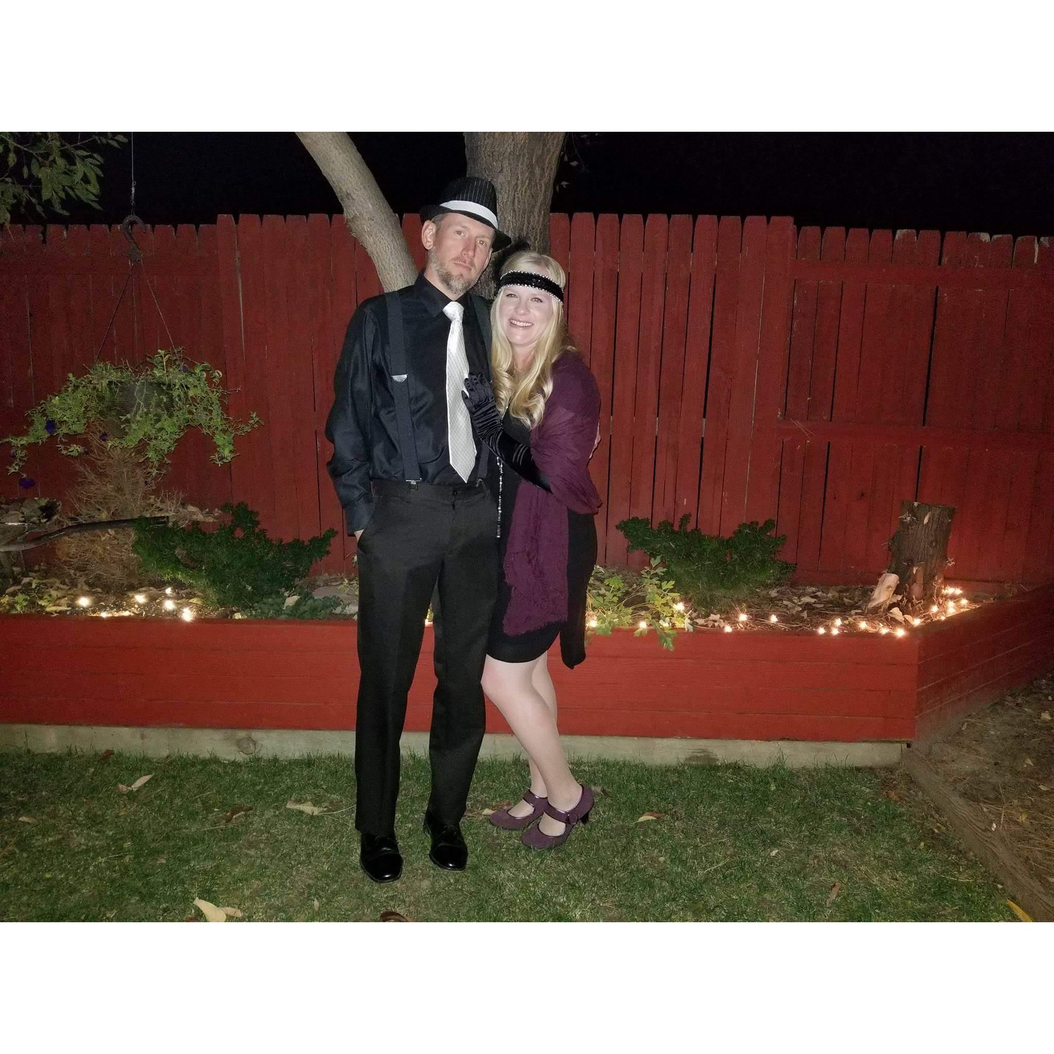 When we dressed up in costumes from the Roaring 20's!  Halloween 2017