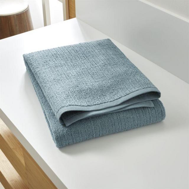 Ribbed Teal Bath Sheet
