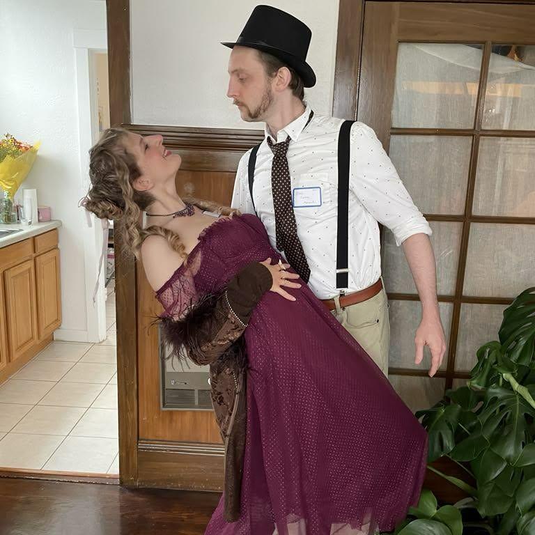 At a Wild West themed murder mystery party! Kevin was the murder victim and solved his own murder!