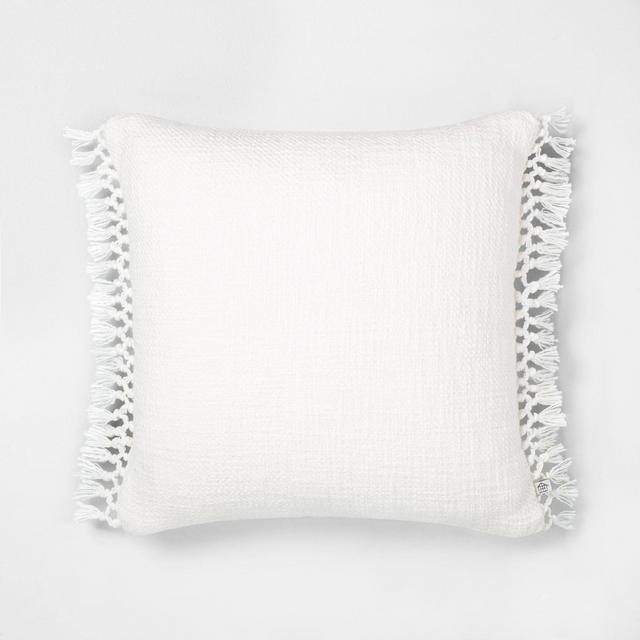 Full/Queen Heavyweight Linen Blend Comforter & Sham Set White - Casaluna™