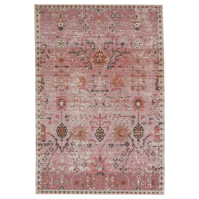 Elva Outdoor Performance Rug, 8'X10', Pink