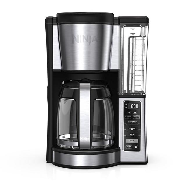 Ninja 12 Cup Programmable Coffee Maker with Classic and Rich Brews, 60 oz. Water Reservoir, and Thermal Flavor Extraction (CE250), Black/Stainless Steel