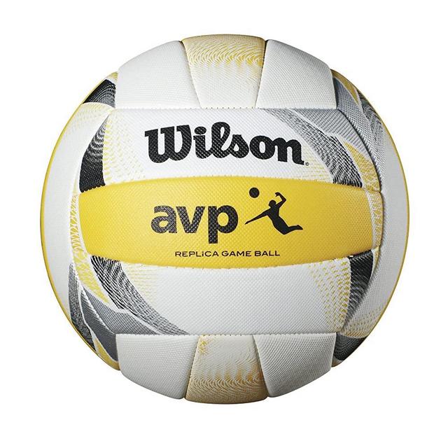 Wilson AVP II Replica Beach Ball, Yellow/White
