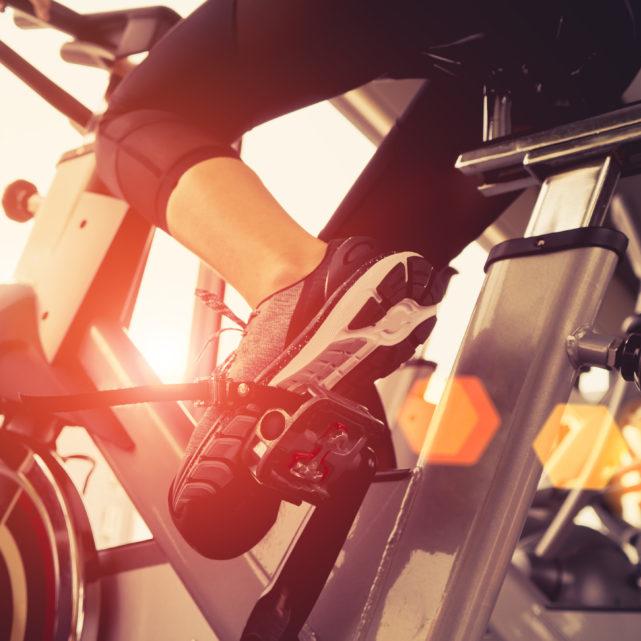 Indoor Spin Bike and weights