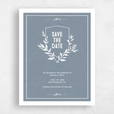 Slate, Blue Wedding Save the Date - Humboldt Classic