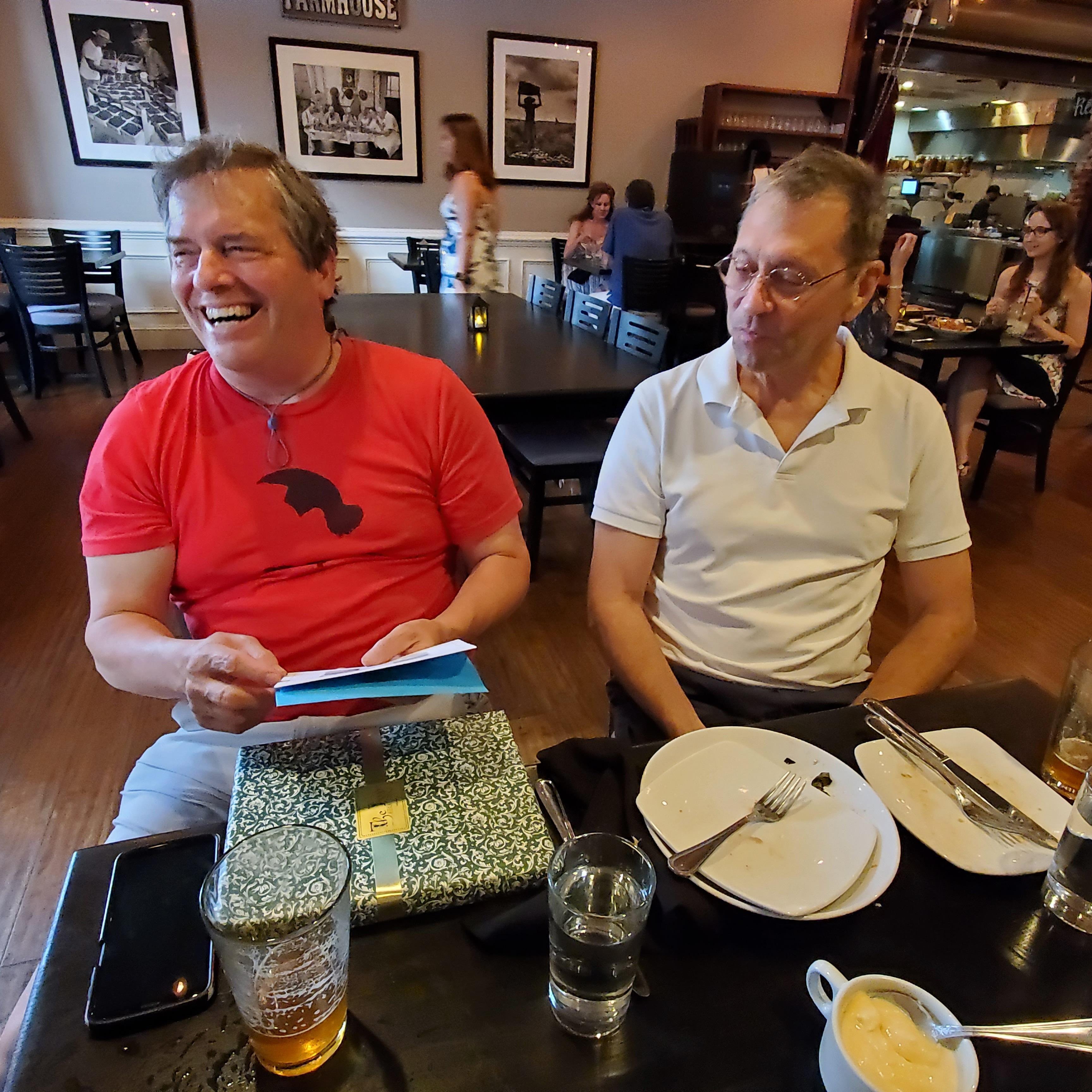 Phil's birthday dinner with Julie and Jeff in Annapolis