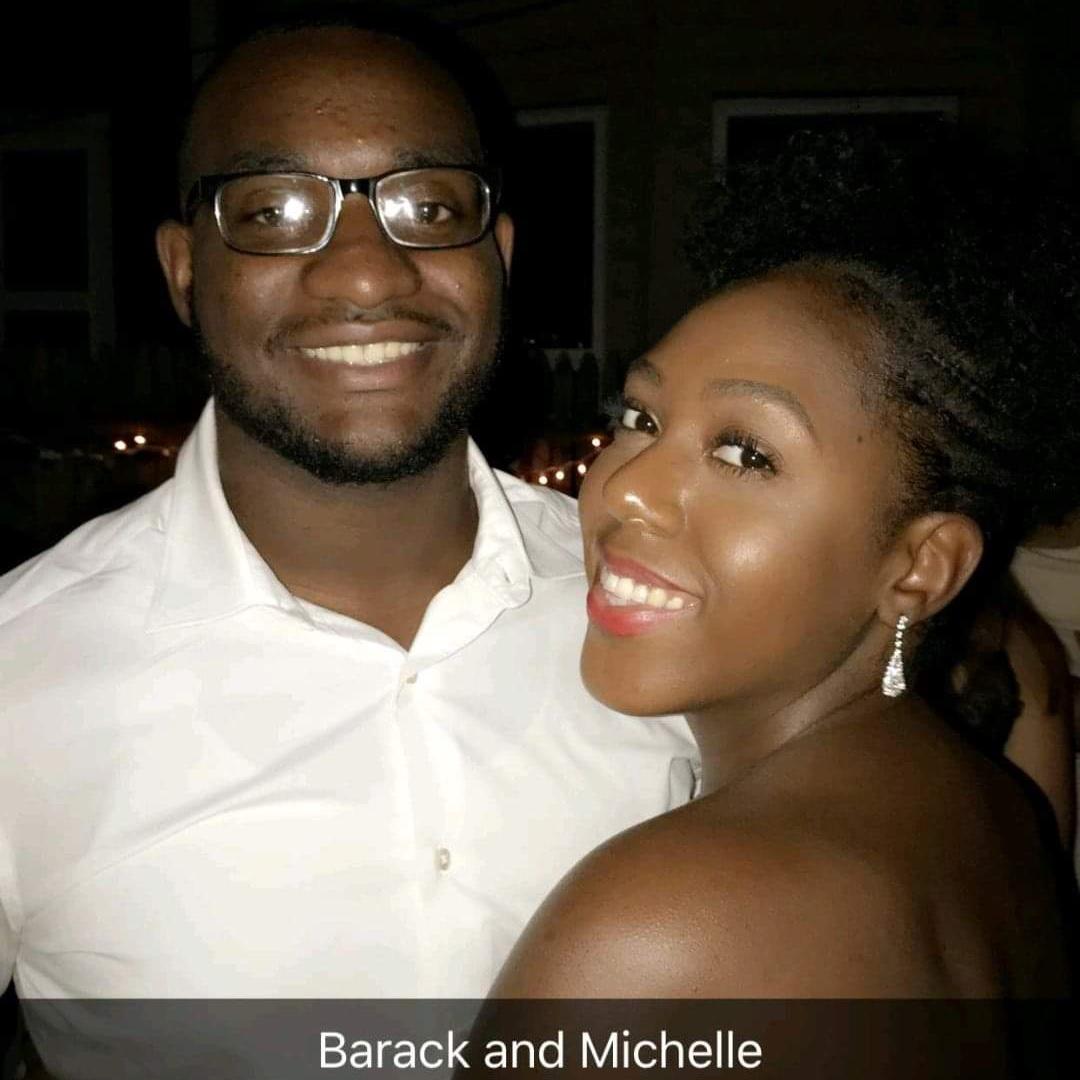 Early in our relationship we were coined Barack and Michelle but have since been named Golden Boy and Golden Girl.