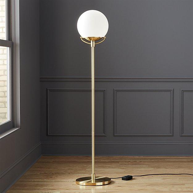 Globe Brass Floor Lamp