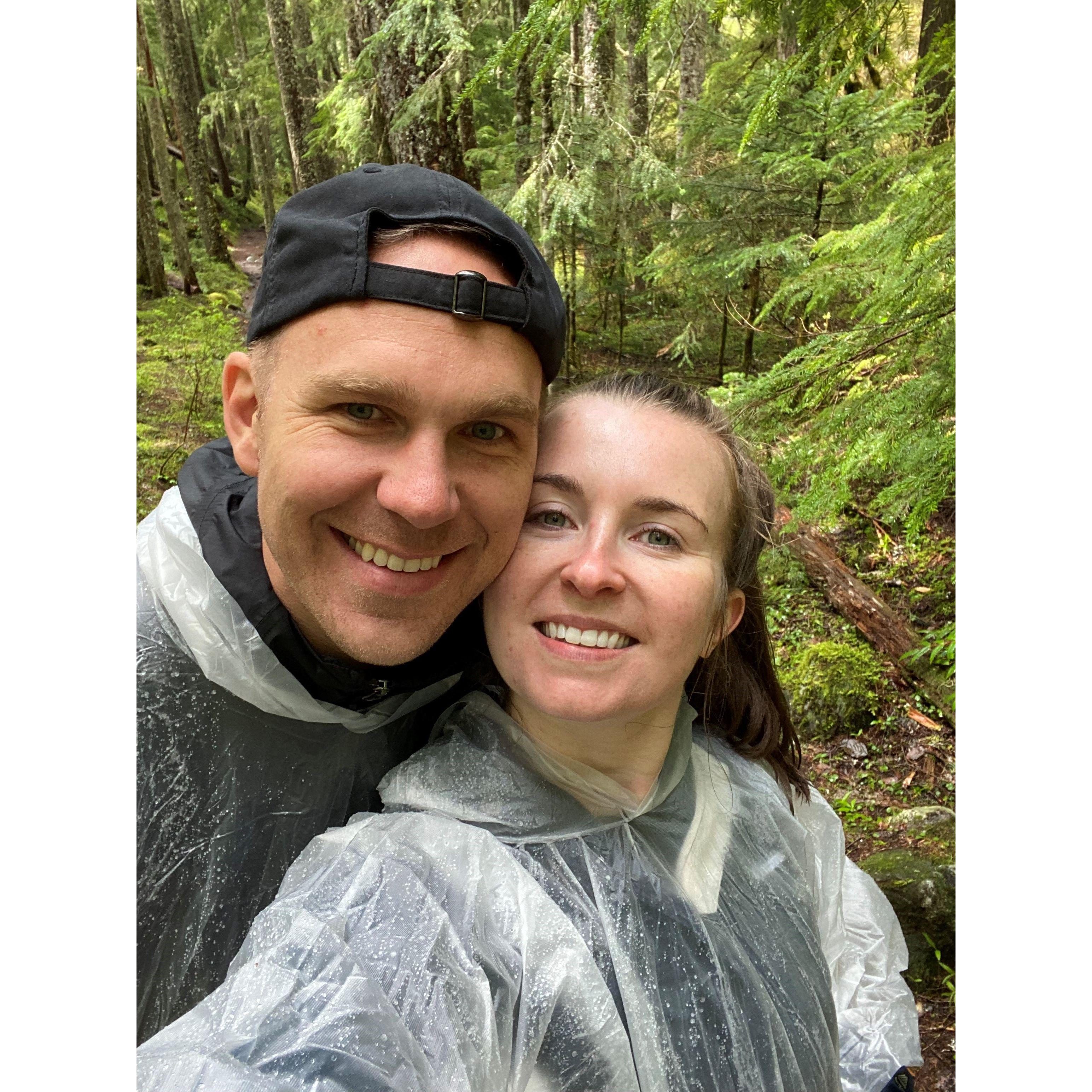 On a beautiful hike in Portland