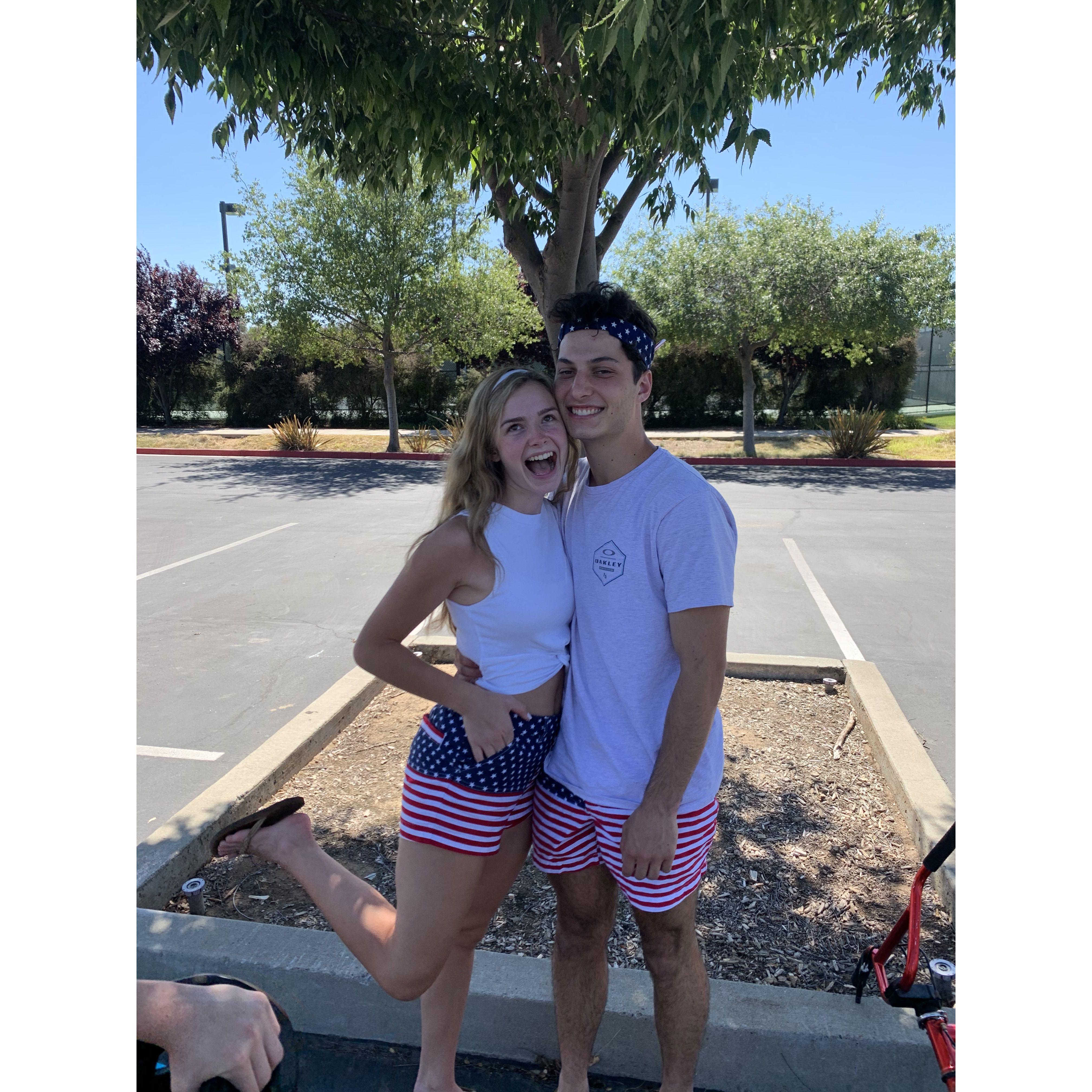 We wear our matching chubbie's shorts every 4th of July!