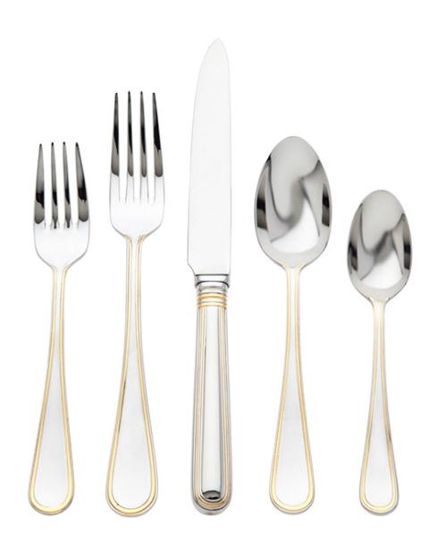 Ricci ~ Ascot Gold 5 Piece Place Setting, Price $100.00 in Dallas, TX from The Ivy House