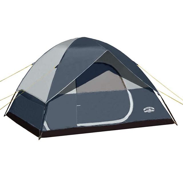 Pacific Pass 6 Person Family Dome Tent with Removable Rain Fly, Easy Setup for Camp Backpacking Hiking Outdoor, 118.1118.174.8 inches, Navy Blue