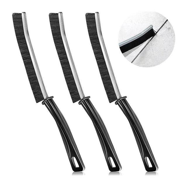 Hiyniaz 3Pcs Crevice Grout Cleaning Brush Hard Bristle Crevice Cleaning Brush New Multifunctional Dead Corners Cleaning Brush Tool Thin Gap Brush Grout Cleaner Brush Bathroom Kitchens