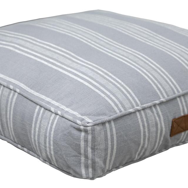 Better Homes & Gardens Yarn Dyed Floor Pillow, Gray & White, 24" x 24"