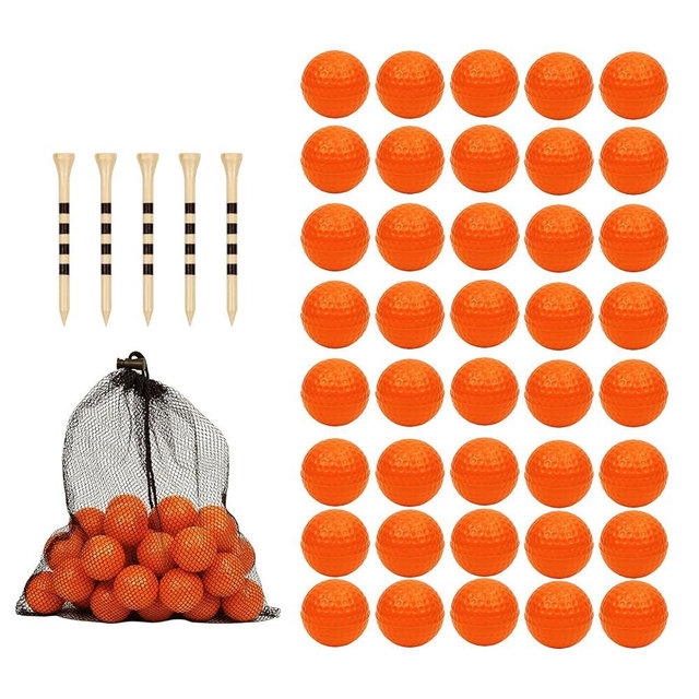 Bac-kitchen 40 Pack Foam Golf Practice Balls - Realistic Feel and Limited Flight Training Balls for Indoor or Outdoor