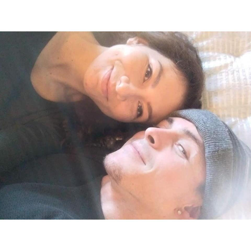 Our first photo as a couple together