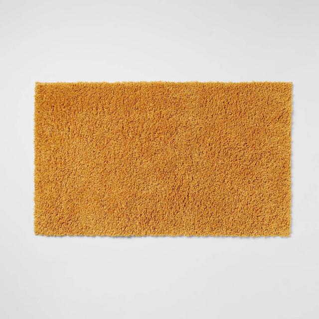 20x34 Antimicrobial Bath Rug Olive Green - Threshold