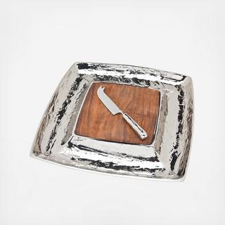 Lava Wooden Cheese Board with Knife