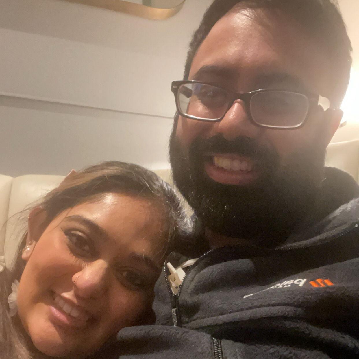 our first picture together...4 months in