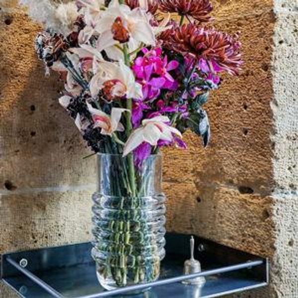 Press Large Vase in Clear Pressed Glass | Tom Dixon