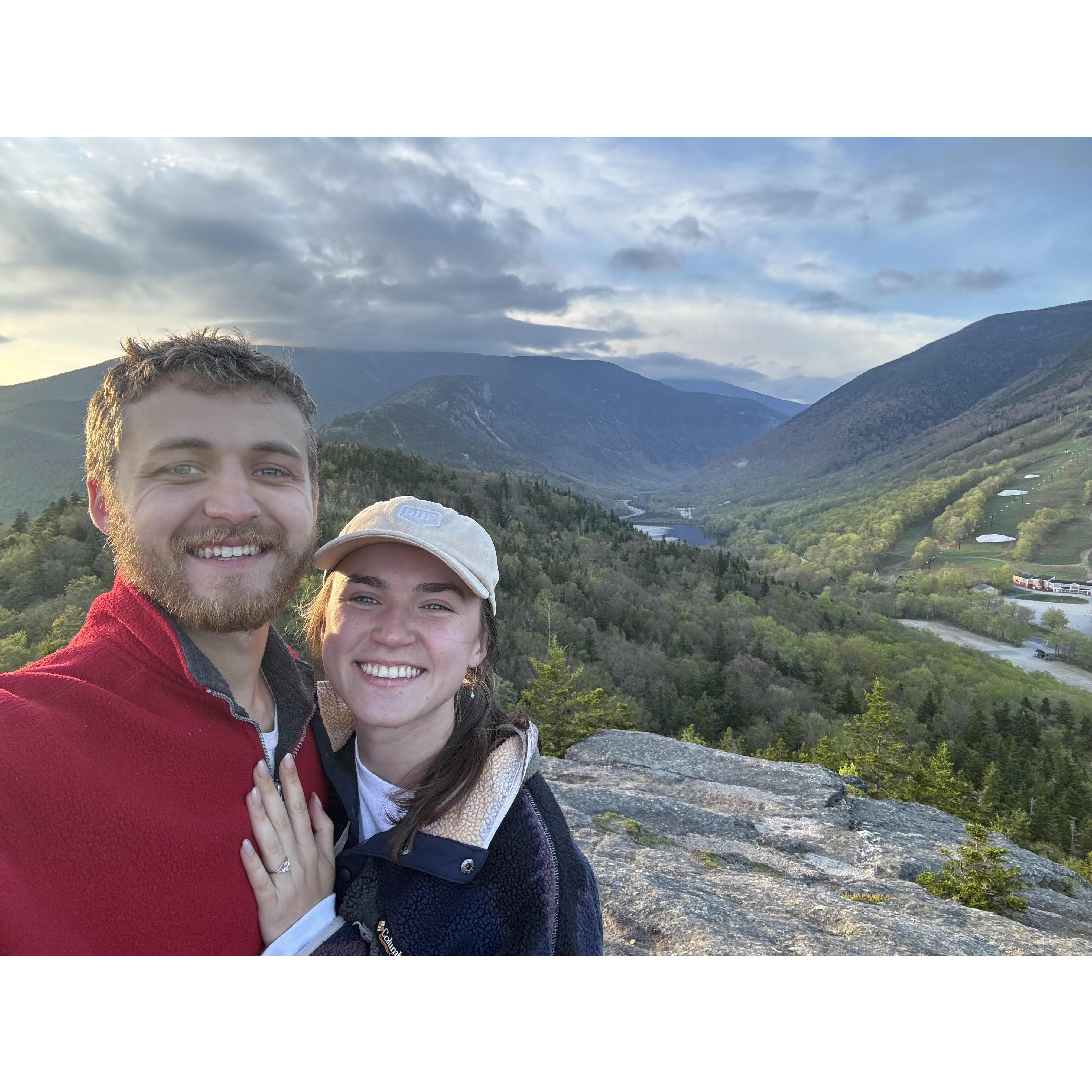 Where Austin proposed! Bald Head Mountain in Franconia Notch State Park, NH