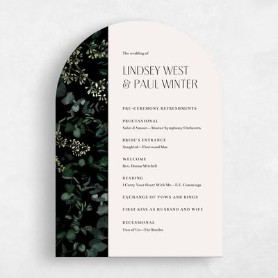 Black Arch Wedding Program - Terian