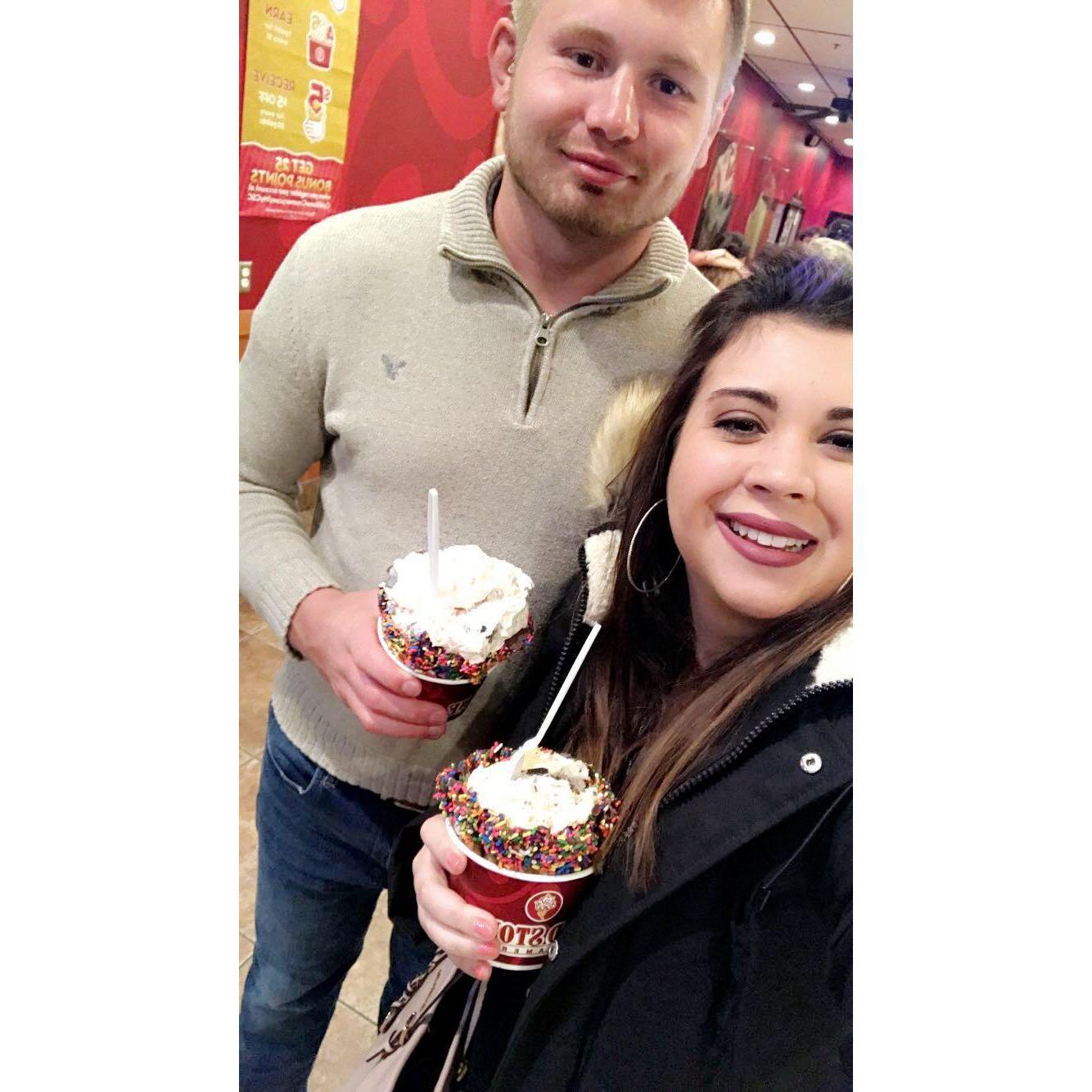 Matt's first time at Cold Stone