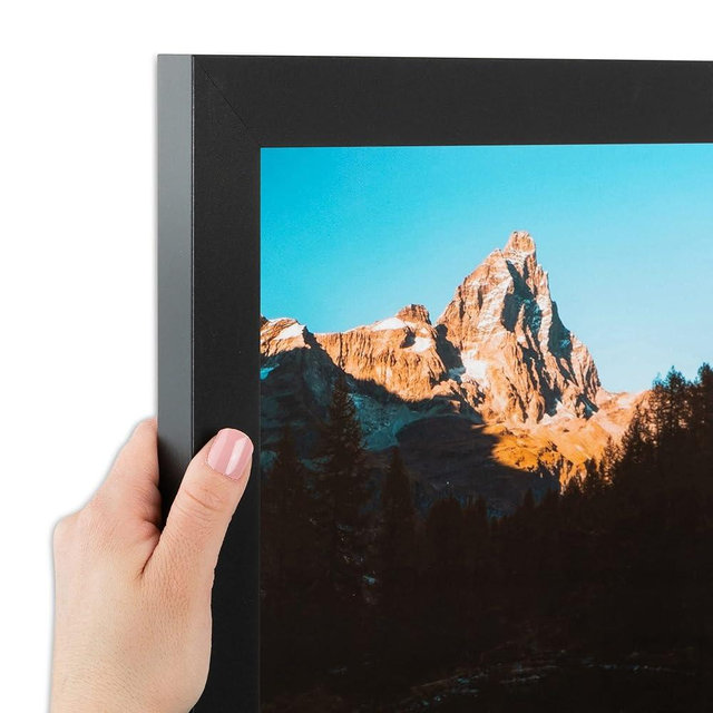 ArtToFrames 27x40 Inch Black Picture Frame, This 1.25 Inch Custom MDF Poster Frame is Black, Great for Your Art or Photos - Comes with 060 Plexi Glass