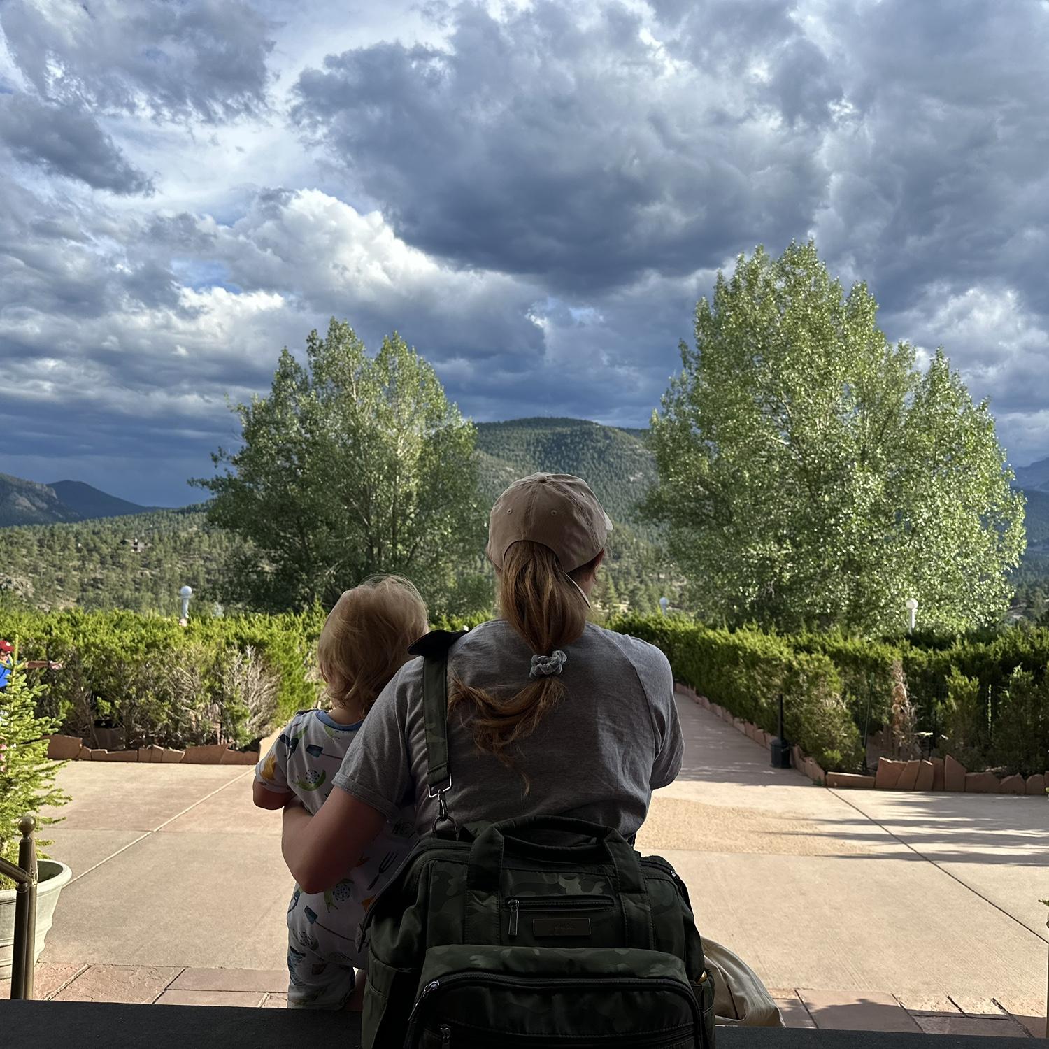 Watching a storm roll in just over the maze in the front courtyard of The Stanley! (Yes there’s a hedge maze just like in the shining!)