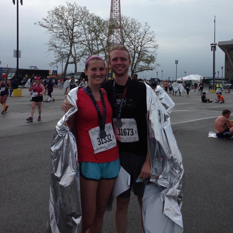 Kyle loves Em so much, he chased her for 13.1 miles