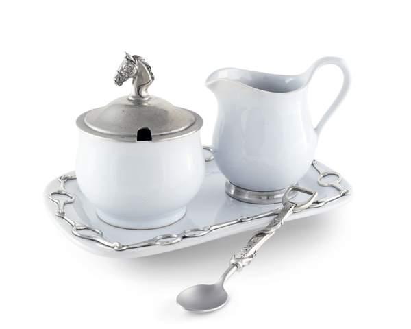 Equestrian Sugar and Creamer Set