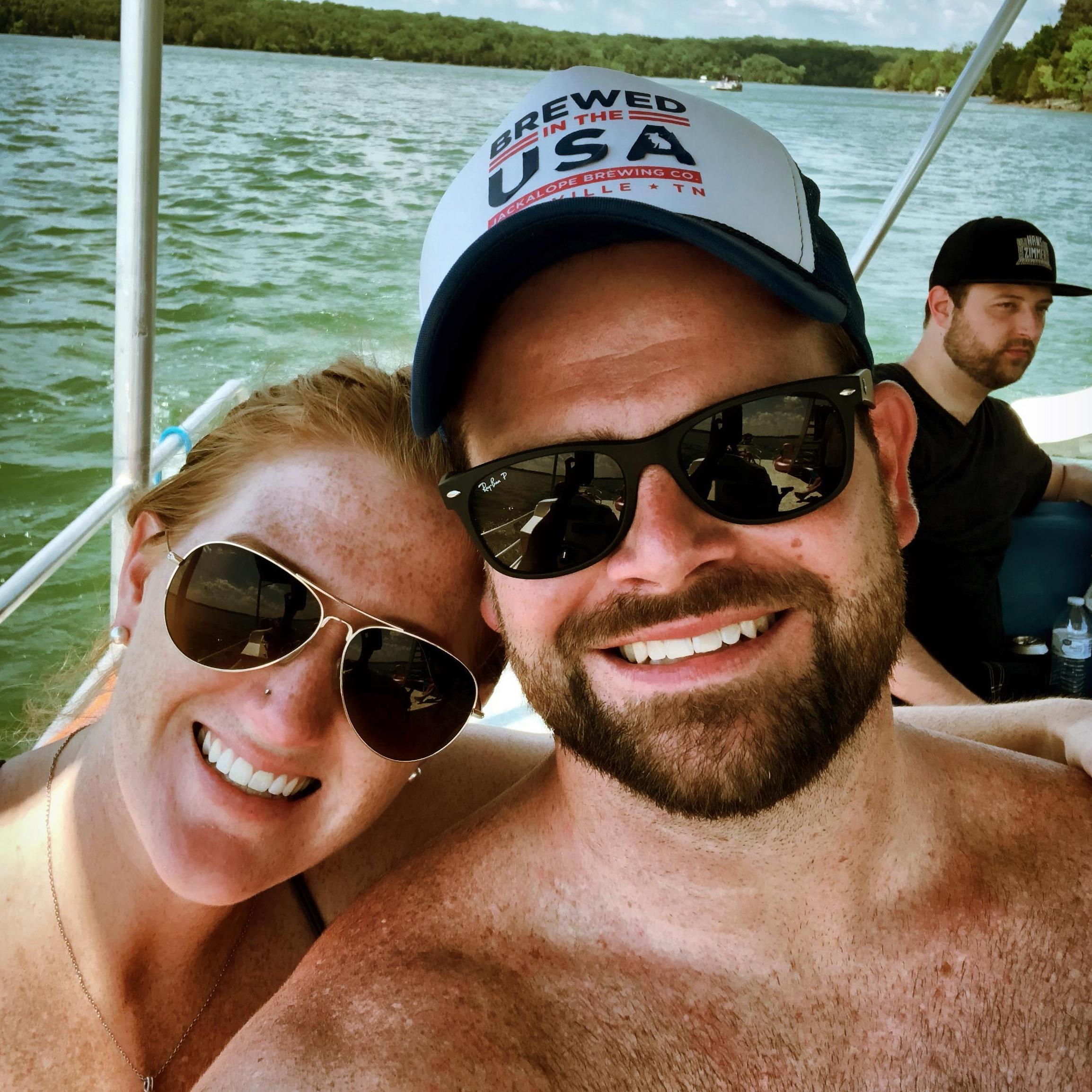 Summer is best spent on a pontoon on a lake. (we're not naked I promise)