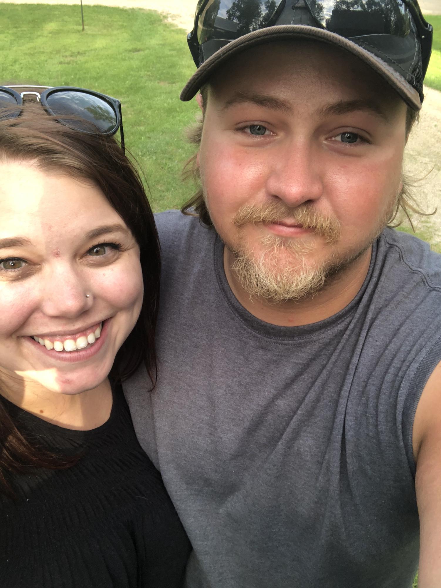 Our first picture together at the lake