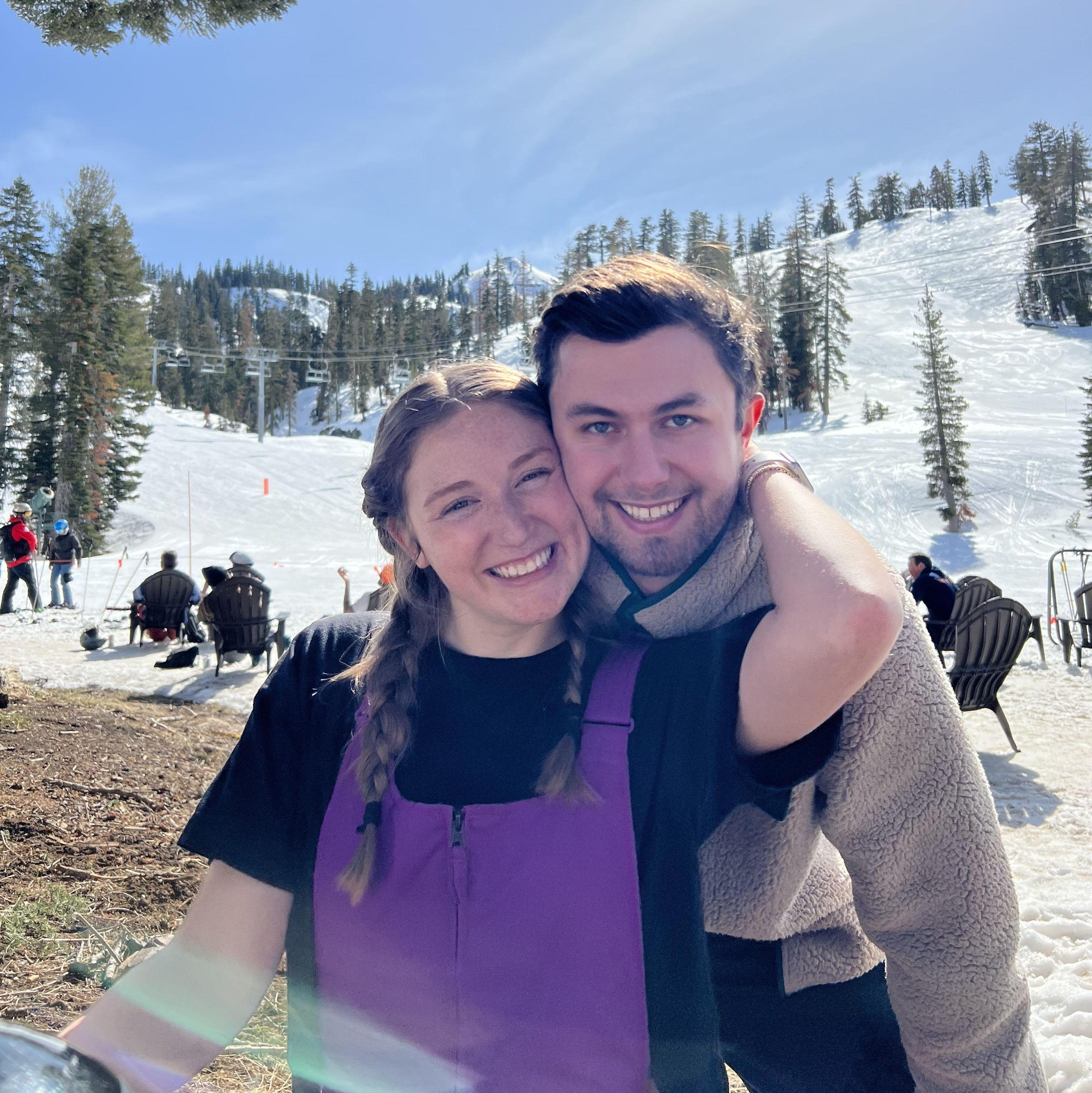 Our first ski trips - can you believe Jack was able to teach Christina how to ski?