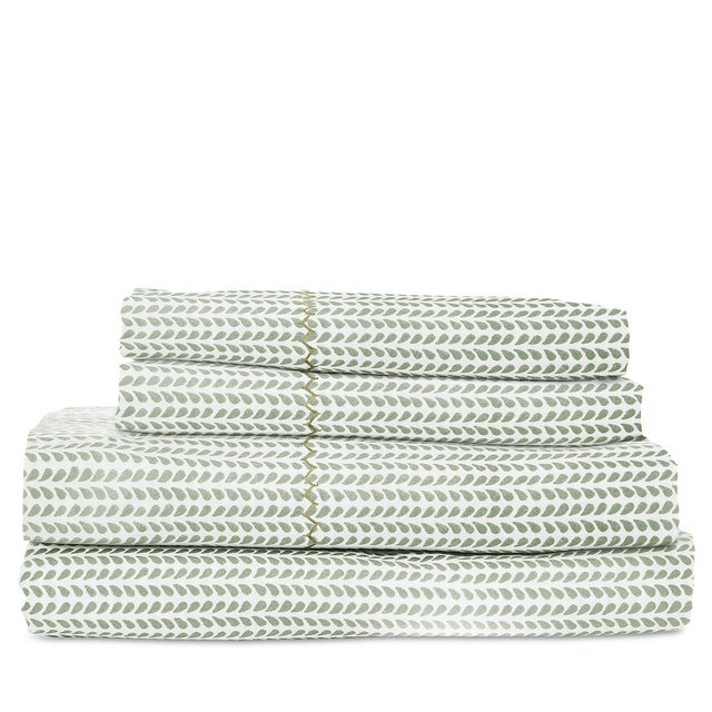 John Robshaw Cinde Sage Sheet Set, Queen