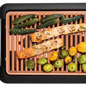 Gotham Steel 1619 Smokeless Electric Grill, Large, Brown