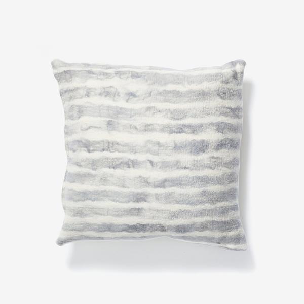Grey Painted Stripe Pillow