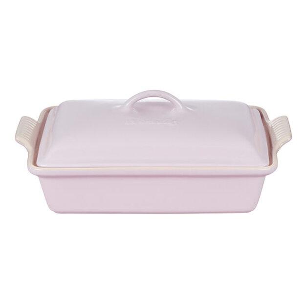 LE CREUSET STONEWARE 4 QUART COVERED RECTANGULAR CASSEROLE