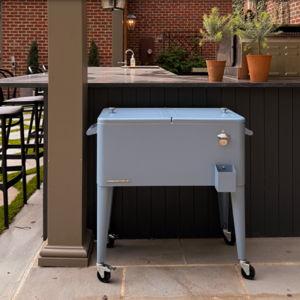 Permasteel 80-Qt Classic Outdoor Patio Cooler On Wheels